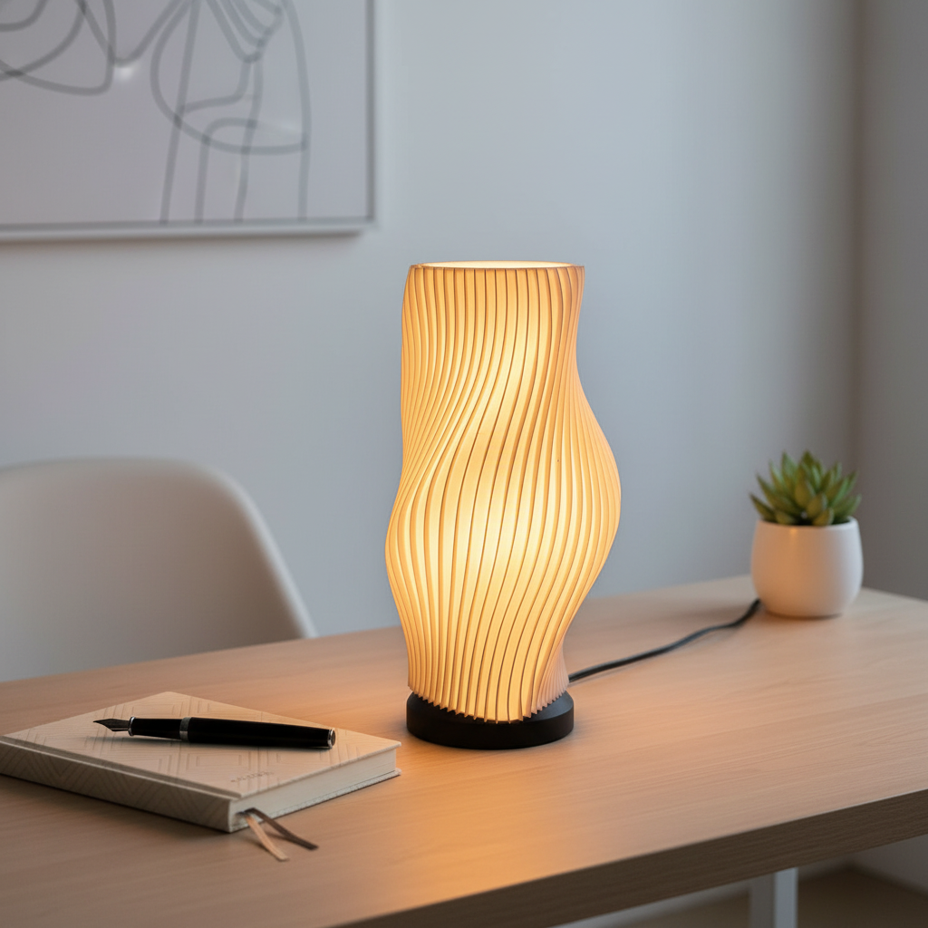 Lámpara Nebula en escritorio minimalista