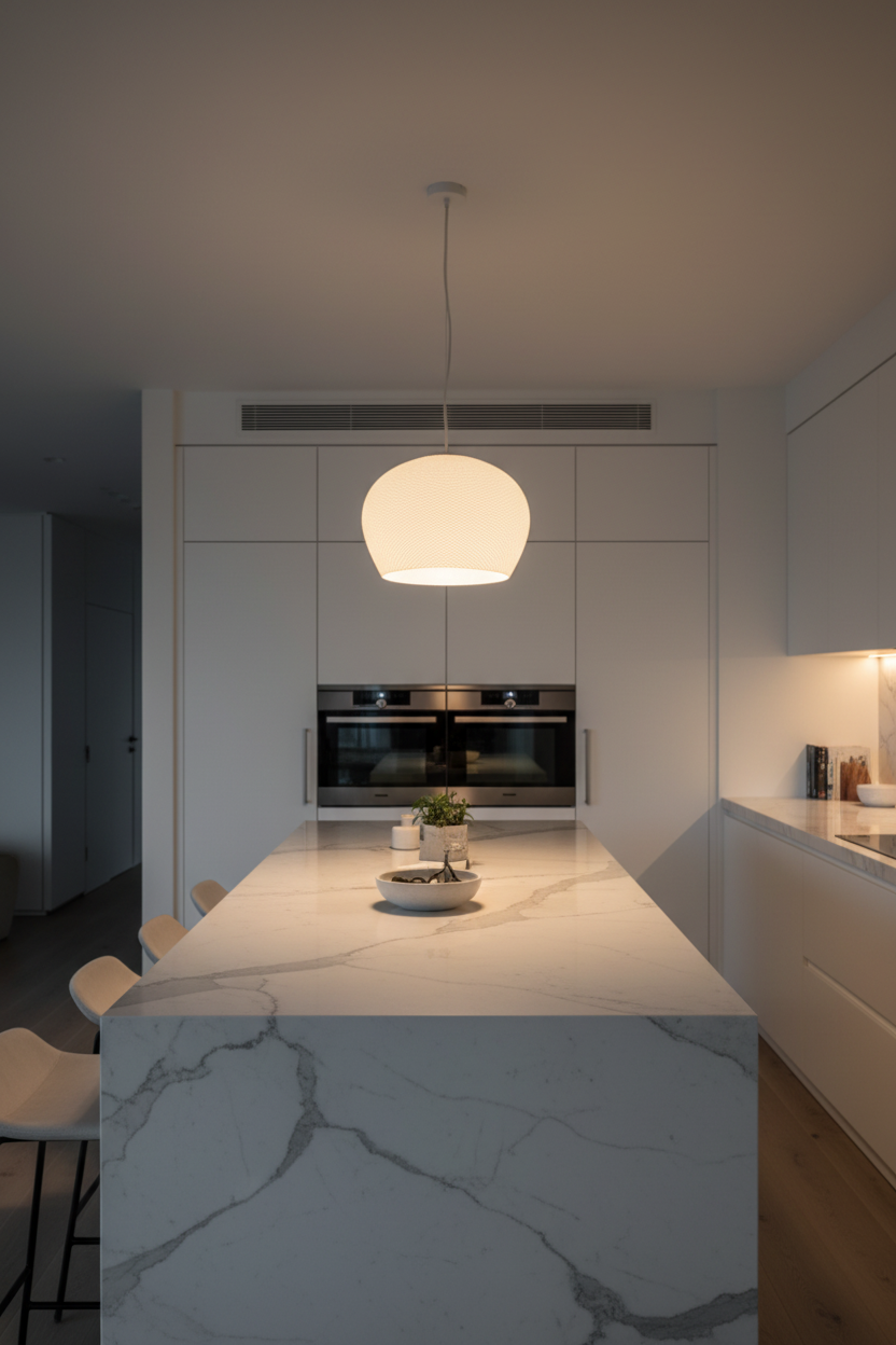Lámpara Colgante Esfera en cocina moderna