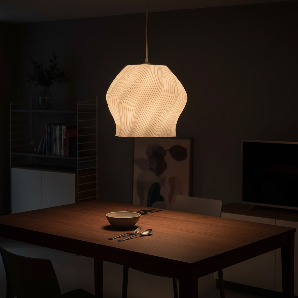 Lámpara Colgante Ondara en comedor minimalista