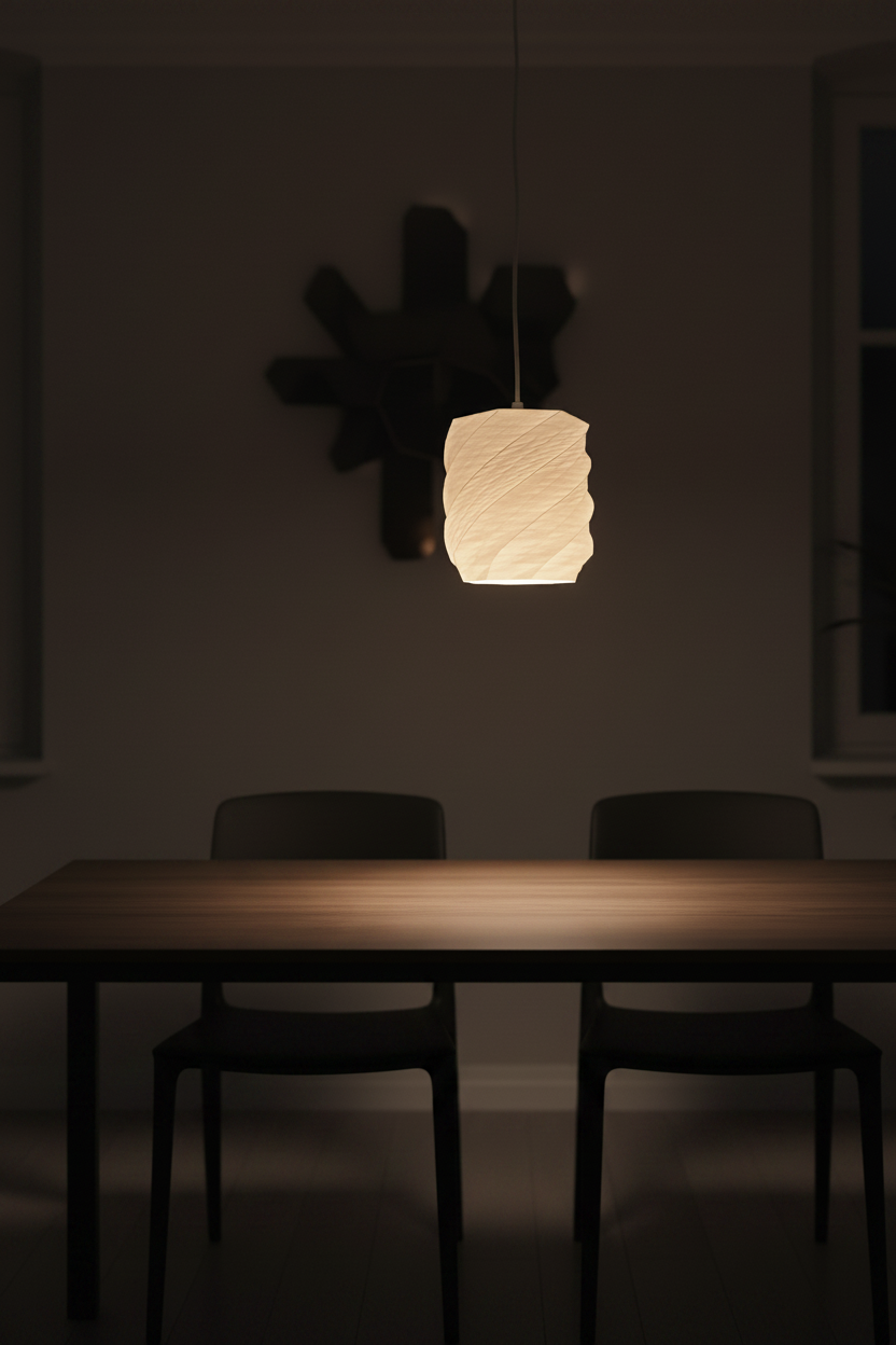 Lámpara Colgante Trama en comedor minimalista
