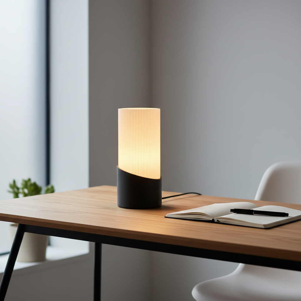 Lámpara Velvet en escritorio minimalista