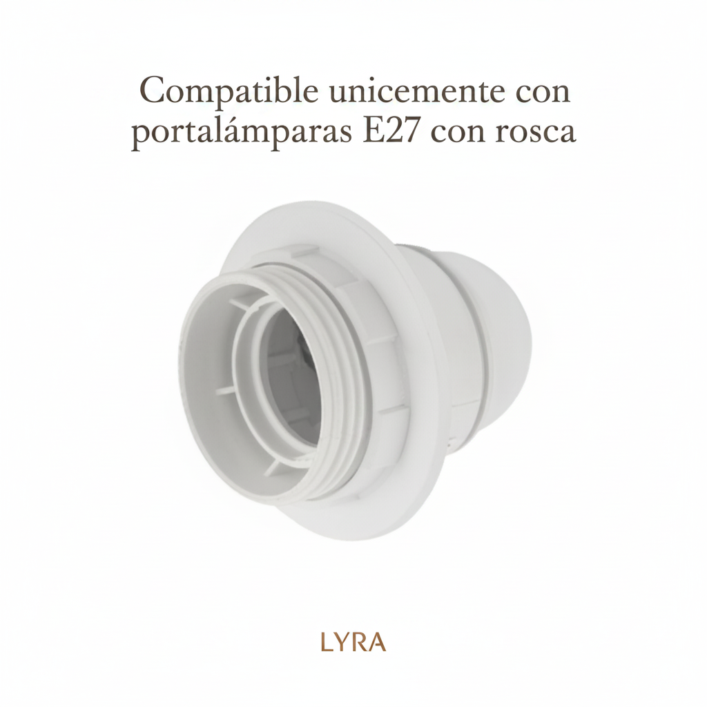 Portalámparas E27 con rosca – compatible con todas las lámparas de techo LYRA